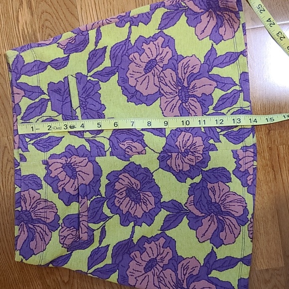 Zara Women's Green and Purple Jersey Cropped Top and Mini Skirt (Sz S) - Picture 8 of 9